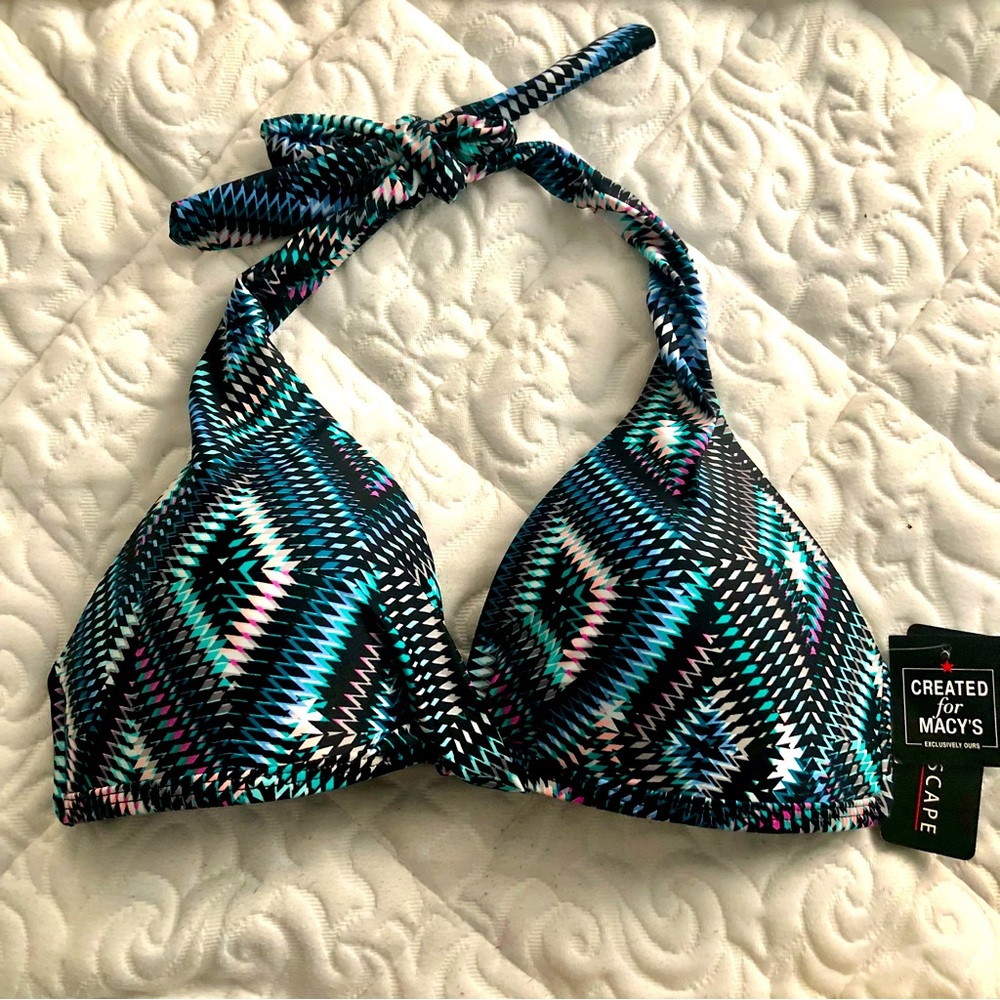 Cute Colorful Bikini Top NWT
